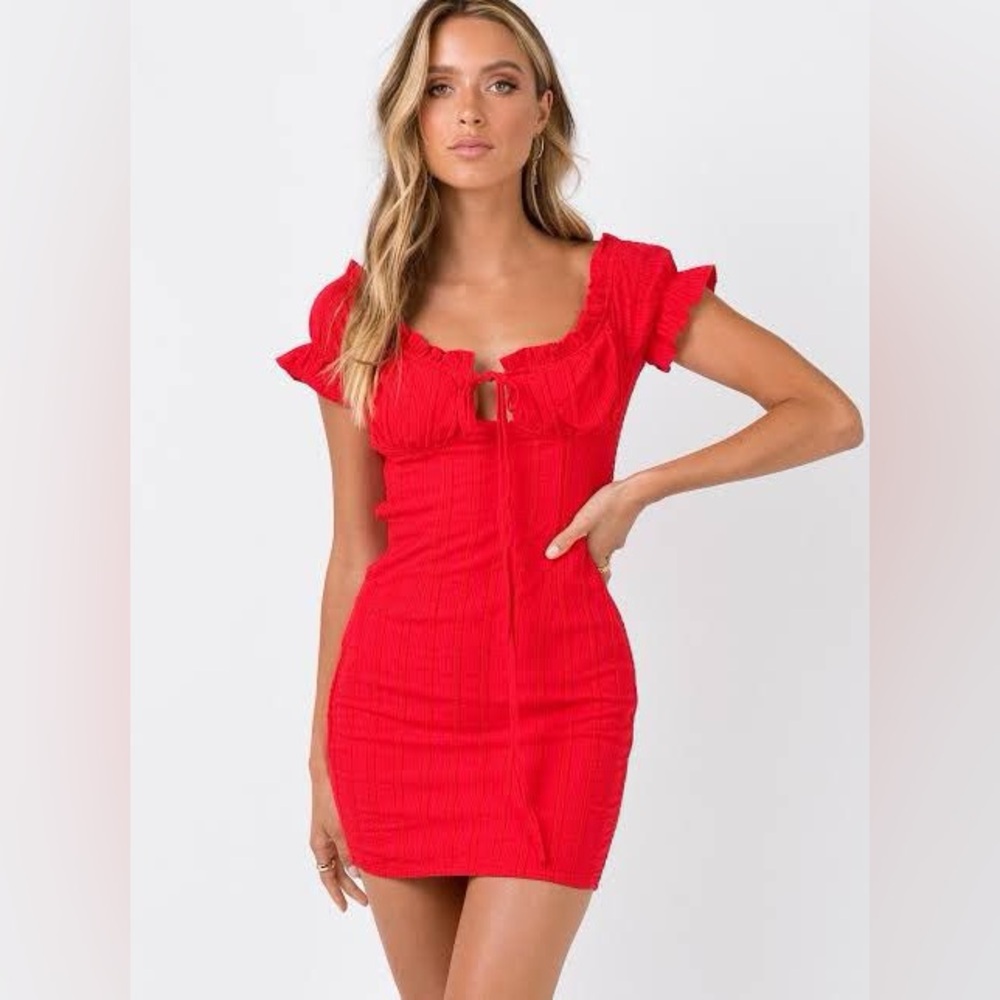 Princess Polly Kipp Mini Dress Ruched Ruffled